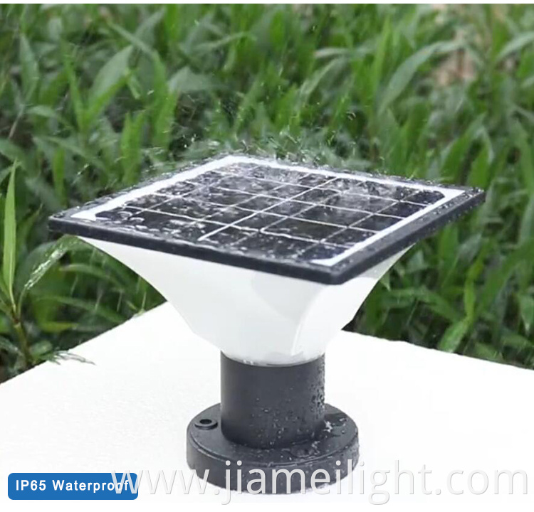 IP65 waterproof outdoor high lumen solar gate post pillar light led